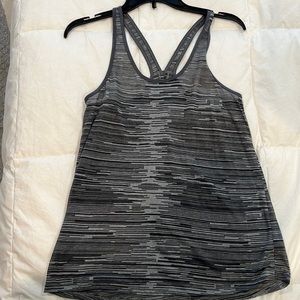 Gray sheer racerback tank tops